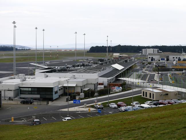 Hobart Airport is in total lockdown. Picture: Matt Thompson