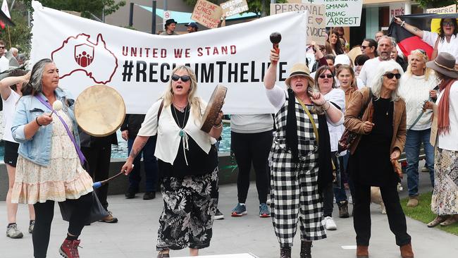 Reclaim the Line rally at Parliament Lawns and Salamanca. Picture: Nikki Davis-Jones