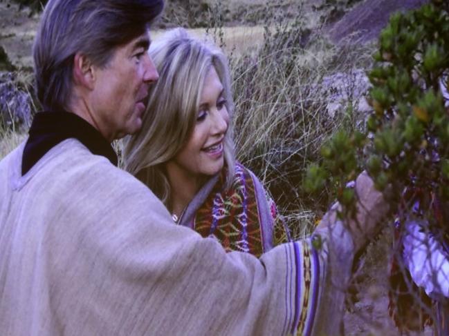 Olivia Newton-John and husband John Easterling in personal photos shown today. Picture: Supplied