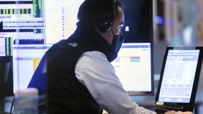 A trader in the New York Stock Exchange. Picture: AP