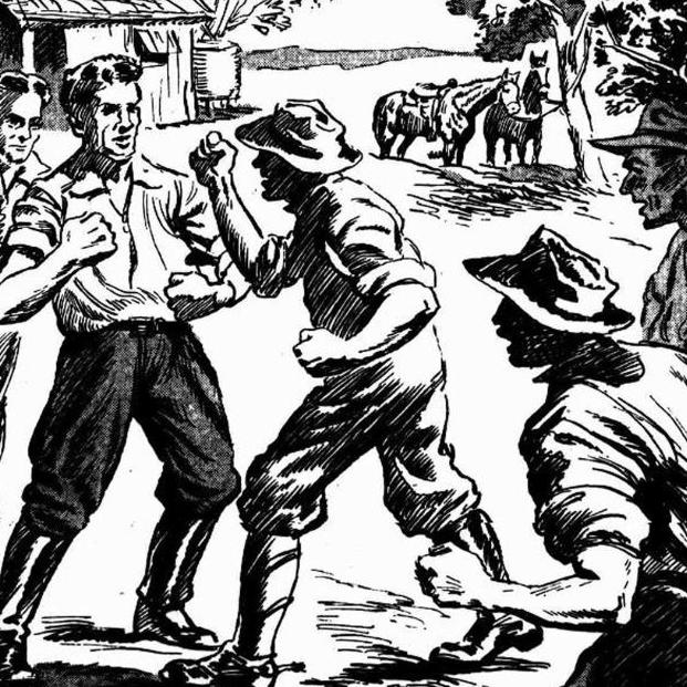 An illustration of the bare-knuckle fight between Albert Dahlke and Patrick Kenniff. Source: The Telegraph.