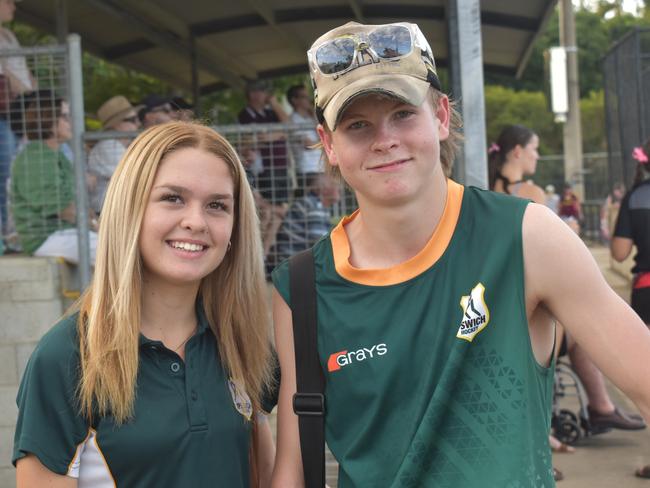 Haylee Jones and Christine White from Ipswich at the Hockey Queensland under-18 menâ€™s state championships in Rockhampton from April 25 to 28, 2024.