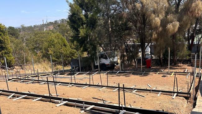 Construction of the new dog exercise yards. Picture: Dogs' Home of Tasmania