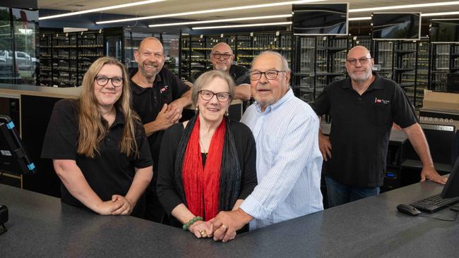 The Valenti family will re-open their IGA supermarket on Vines Rd this month, five years after it burnt down. Pictured Silvana Inderberg with Frank, Sandra, Paul, Joe and Tony Valenti. Picture: Brad Fleet