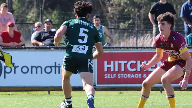 St Marys winger Ieremia Lealaiauloto in full flight. Picture: Steve Montgomery