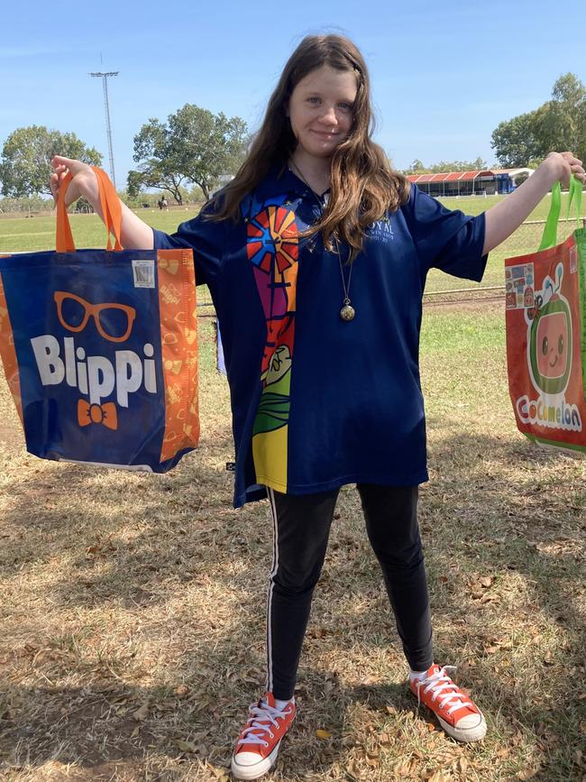 Darcie-Rose Mahony is excited for the birds and showbags at the Royal Darwin Show. Picture: Brian Hoadley