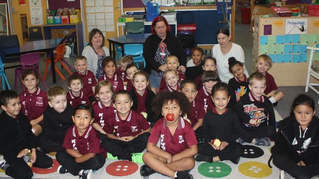 An apple a day ... Kingston State School Prep A class having some fun.