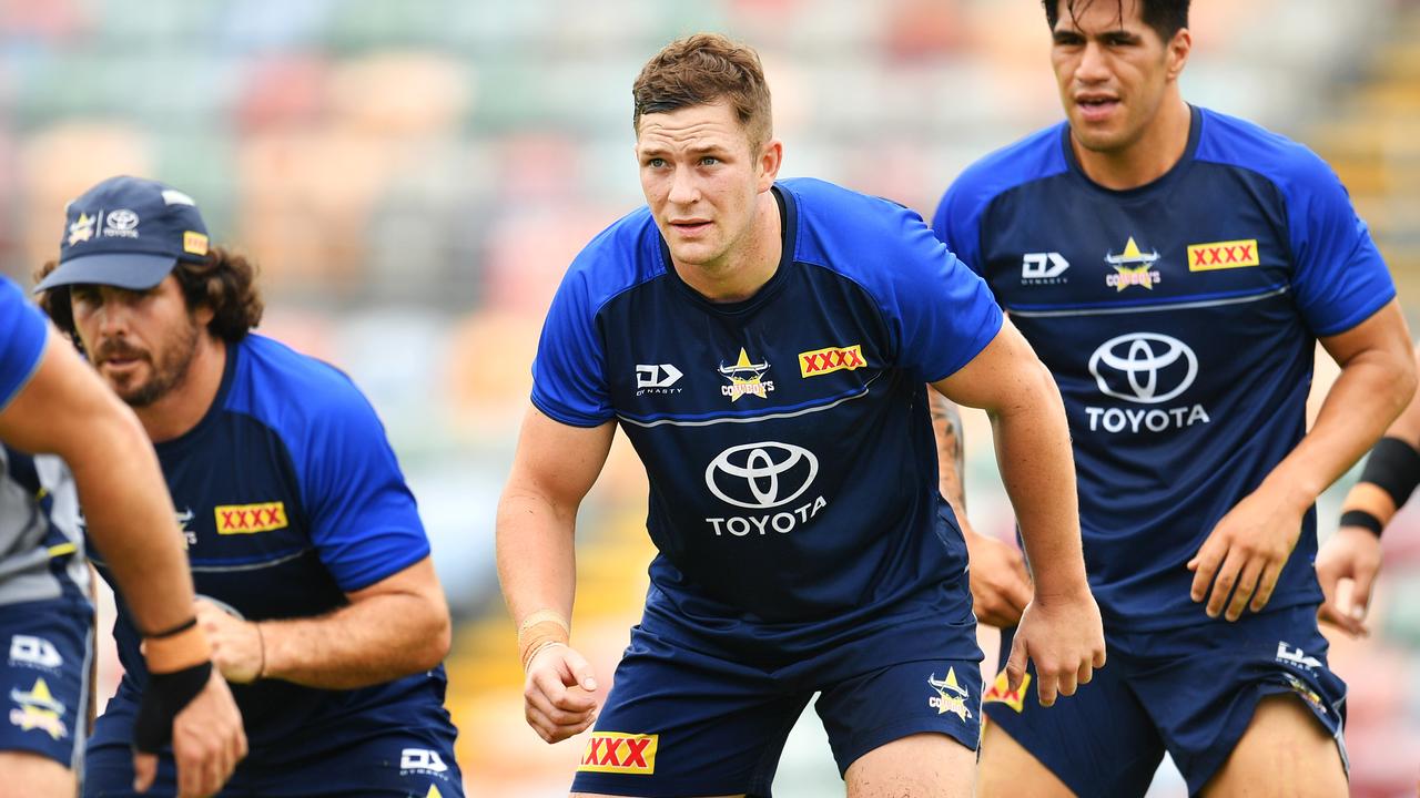 NRL; North Queensland Cowboys pre-season training at Willows Sports Complex. Josh Stuckey . Picture: Alix Sweeney