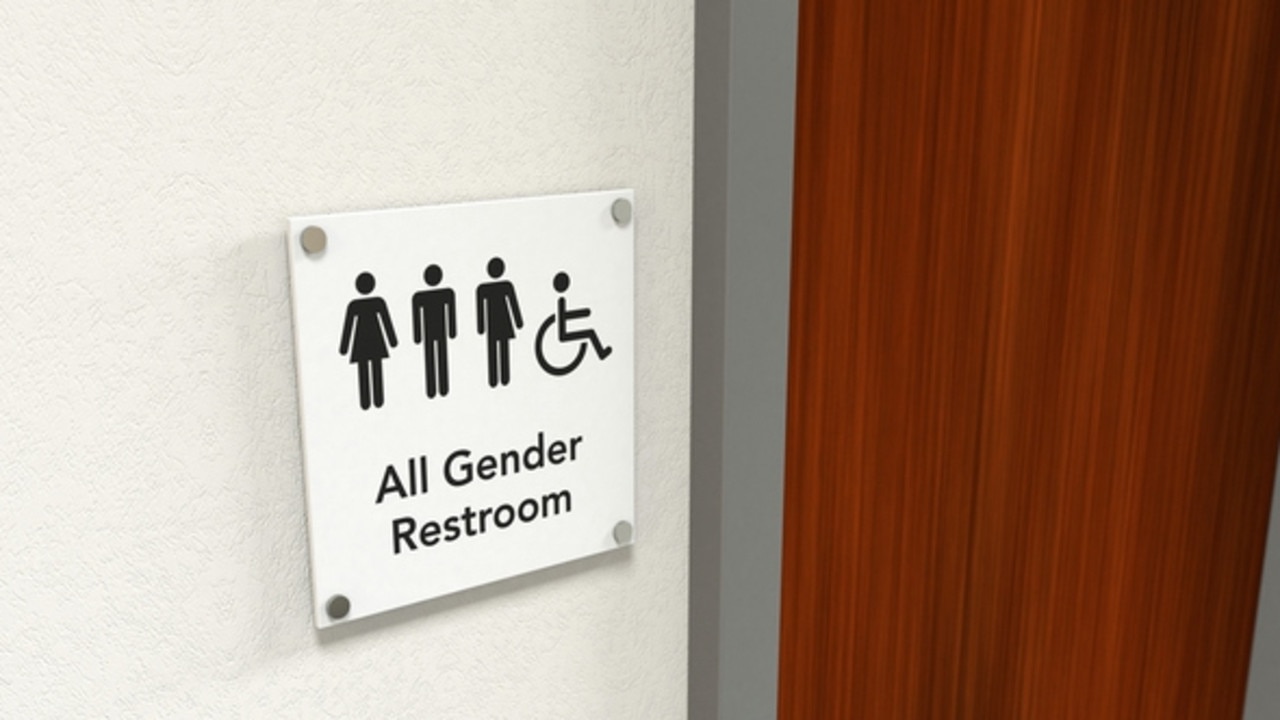 Gender-neutral bathrooms have become somewhat of a flashpoint in the transgender rights culture wars. Picture: iStock.