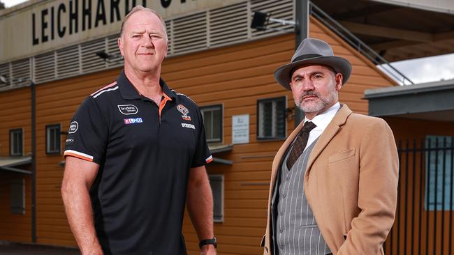 Lee Hagipantelis (R) has been Tigers chairman since 2019. Picture: Justin Lloyd.