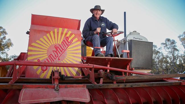 Kerry Pietsch on a vintage machine.