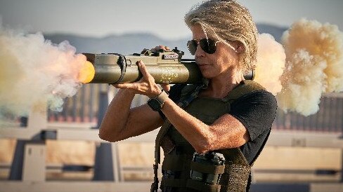 Linda Hamilton in Terminator: Dark Fate.