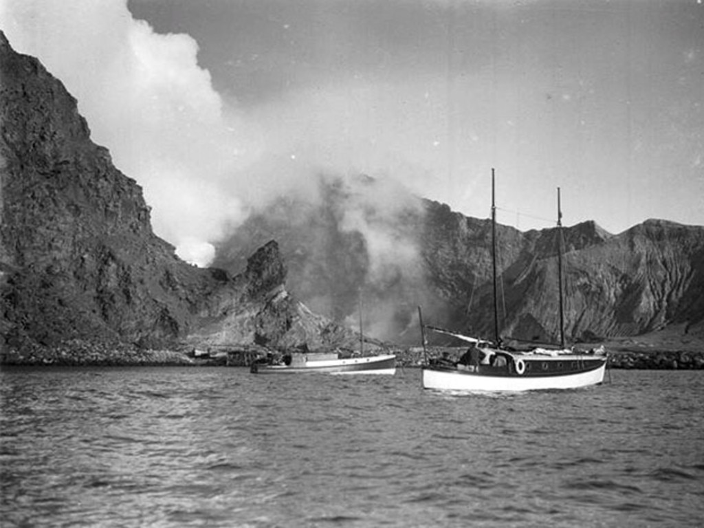 A photo of White Island taken in 1913. Picture: Auckland War Memorial Museum
