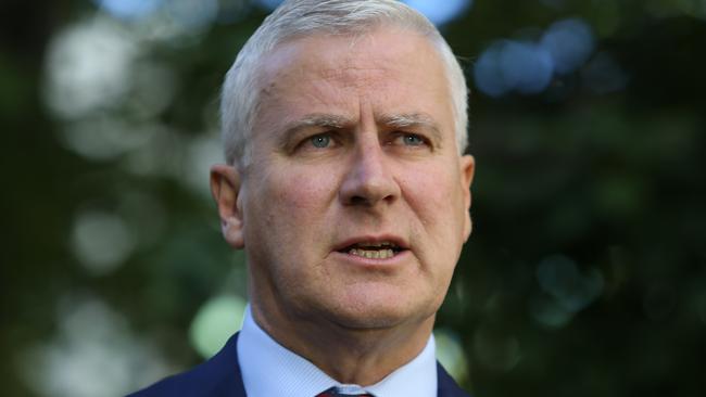 1st April 2019 Parliament HouseThe Deputy Prime Minister and NationalsÕ Leader Michael McCormack and Minister for Urban Infrastructure Alan Tudge during a press conference at Parliament House in Canberra. Picture Gary Ramage