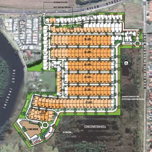 The master plan for the new GemLife home estate development project in West Ballina as originally presented to council.