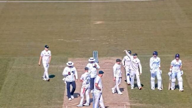 Farcical scenes as umpires call for tea, with one run to win!