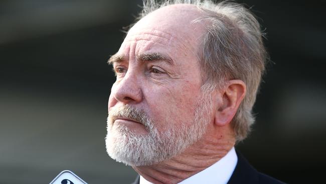 SYDNEY, AUSTRALIA - NOVEMBER 25: Australian Rugby League Commission Chairman John Grant speaks to the media during a NRL press conference at Rugby League Central on November 25, 2016 in Sydney, Australia. (Photo by Mark Metcalfe/Getty Images)