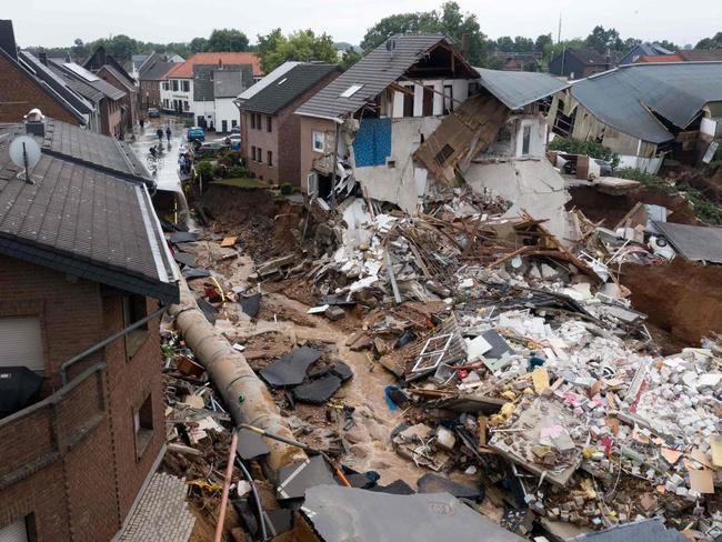 The Blessem district of Erftstadt, western Germany, after heavy flooding. Picture: AFP