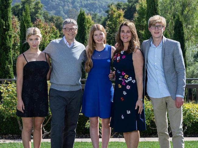 Bill and Melinda Gates, with their family. Picture: Facebook