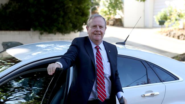 10/12/2018 Peter Costello arrives at an event in Toorak to mark 25 years of the Higgins 200 Liberal fundraising club in December 2018. Picture : David Geraghty / The Australian.