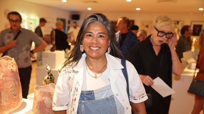 Caroline Ephraums at the SWELL Art Prize at Broadbeach Community Space for Gold Coast at Large. Picture, Portia Large.