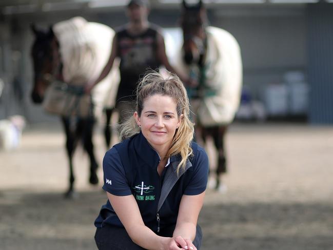 Michelle Payne at her Ballarat property. Picture: Michael Klein