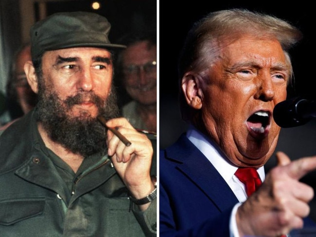 Cuban dictator Fidel Castro and Donald Trump.