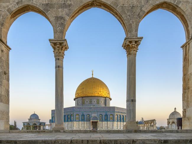 The Dome of the Rock (Qubbet el-Sakhra) is one of the greatest of Islamic monuments, it was built by Abd el-Malik, Jerusalem, Israel. Picture: iStockDoc Holiday, Escape