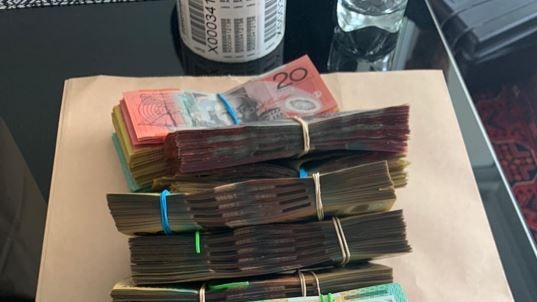 More than $100,000 cash was seized. Picture: NSW Police