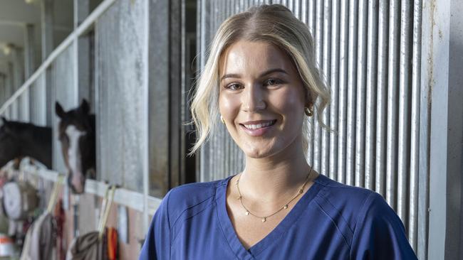 FOR THE COURIER MAIL ONLY -  Grace Solomon-Innes at Schweida Racing Stables, Eagle Farm, Friday, November 1, 2024 - Picture: Richard Walker