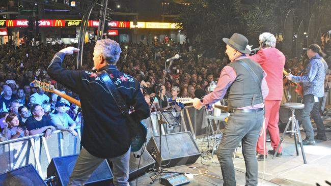 Mental as Anything perform for crowds at Surfers Paradise LIVE in May.