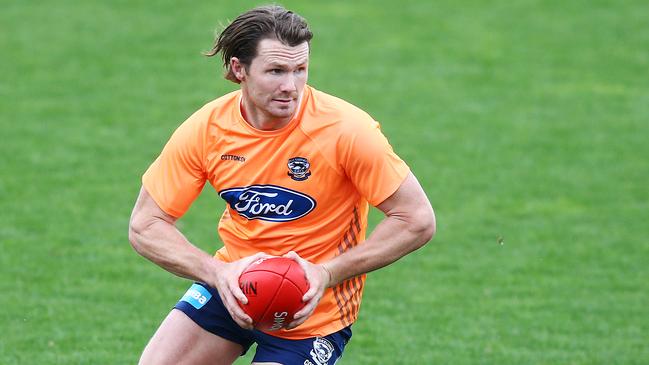 Patrick Dangerfield at Geelong training.