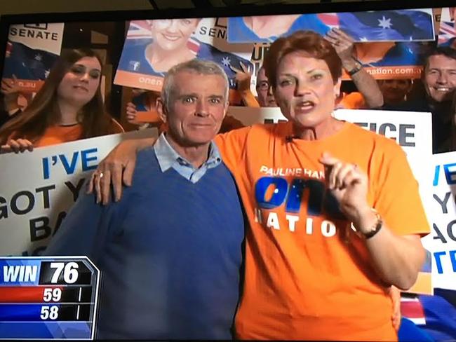 Pauline Hanson and her running mate Malcolm Roberts.