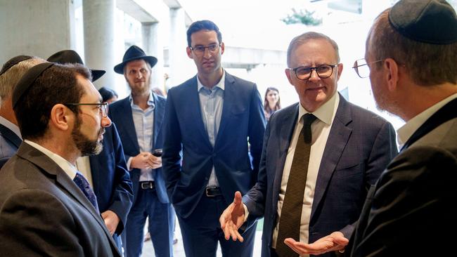 ‘Photo opportunity’: Anthony Albanese meets Jewish leaders early this month. Picture: PMO