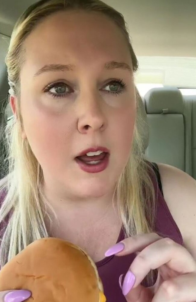 Megg has lost 25kg in eight months, but still eats McDonald's for lunch. Picture: TikTok