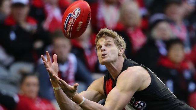 Nick Riewoldt takes a mark for the Saints. Picture: GETTY