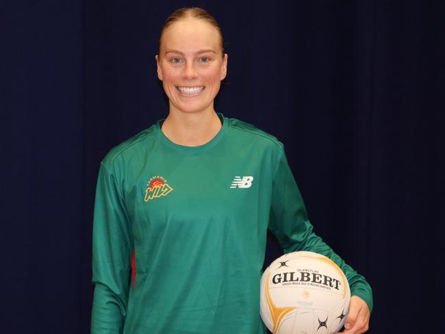 Hannah Lenthall has been selected to play for Tasmania Wild. Picture: Tasmania Netball