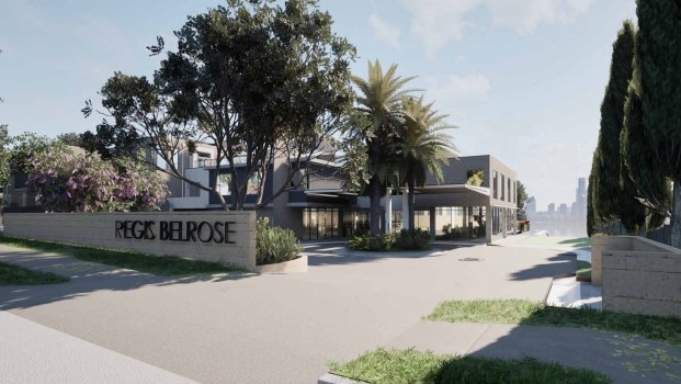 An artist's impression of the 99-bed Regis Aged Care facility to be built on Forest Way, Belrose. It has been given the final go-ahead by state planning officials, eight years after the development was first proposed. Picture: Supplied