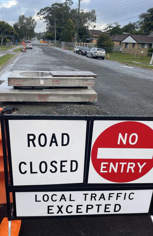 Dozens of roads across Logan have been closed or sectioned off after works came to a halt when Allroads went into administration this month. Picture: Contributed