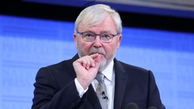 Kevin Rudd is shouting for a royal commission into the Murdoch media. Picture: Gary Ramage