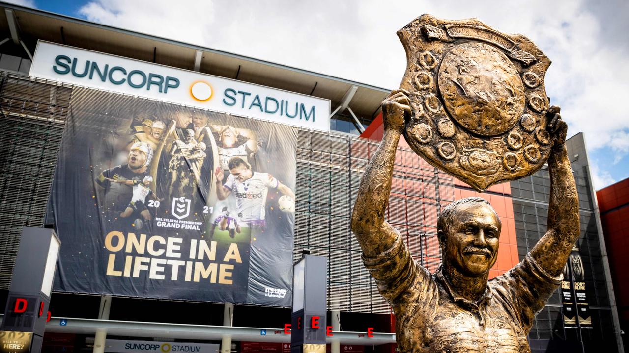 The NRL grand final at Suncorp Stadium is under threat after a number of confirmed Covid cases in Brisbane. Picture: Patrick Hamilton/AFP