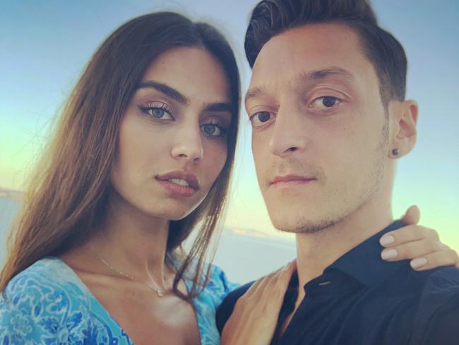 Mesut Ozil and his wife.