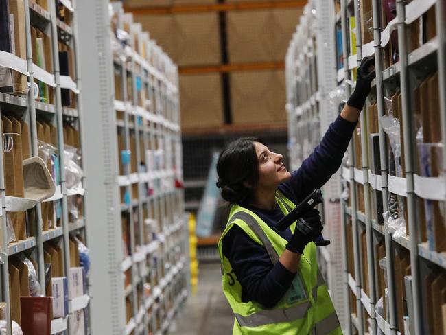 LIVERPOOL LEADER/AAP. Ru'a Abed at the Amazon centre Moorebank on Friday  28 June, 2019. Amazon's fulfilment centre in Moorebank. The 43,000sq m facility, located beside the M5 motorway, is the companyÕs second fulfilment centre in Australia.(AAP IMAGE / Carmela Roche)