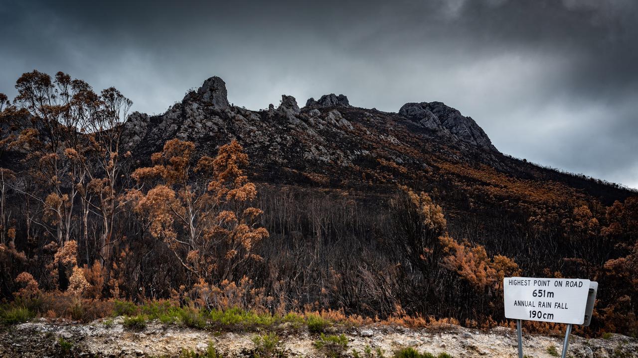 The Needles. Images taken after the recent bushfires in southern Tasmania. Picture: GEOFF MURRAY ***SUPPLIED WITH PERMISSION FROM PHOTOGRAPHER FOR ONE TIME USE PRINT AND ONLINE***