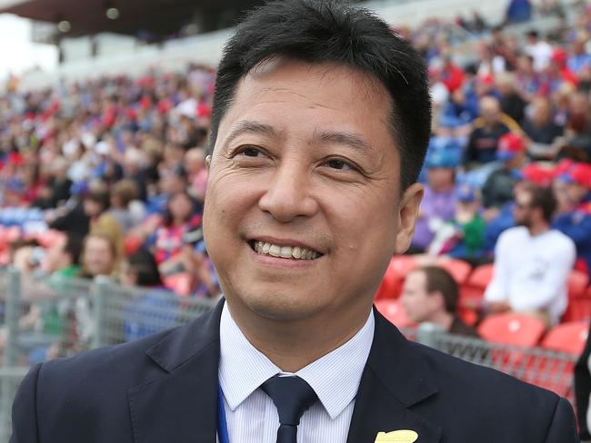 NEWCASTLE, AUSTRALIA - OCTOBER 09:  Martin Lee owner of the Newcastle Jets during the round one A-League match between the Newcastle Jets and Adelaide United at Hunter Stadium on October 9, 2016 in Newcastle, Australia.  (Photo by Tony Feder/Getty Images)