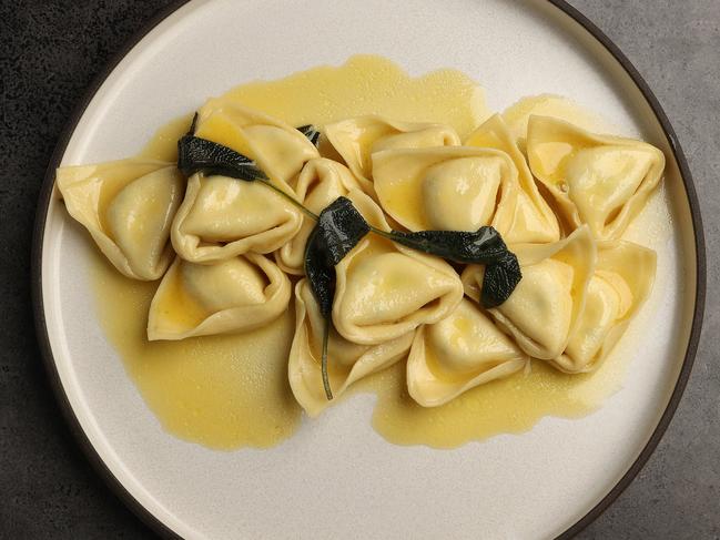 Ricotta and Parsley Tortelloni with butter and sage, Rustichella Pasta Bar, Nundah. Picture: Liam Kidston