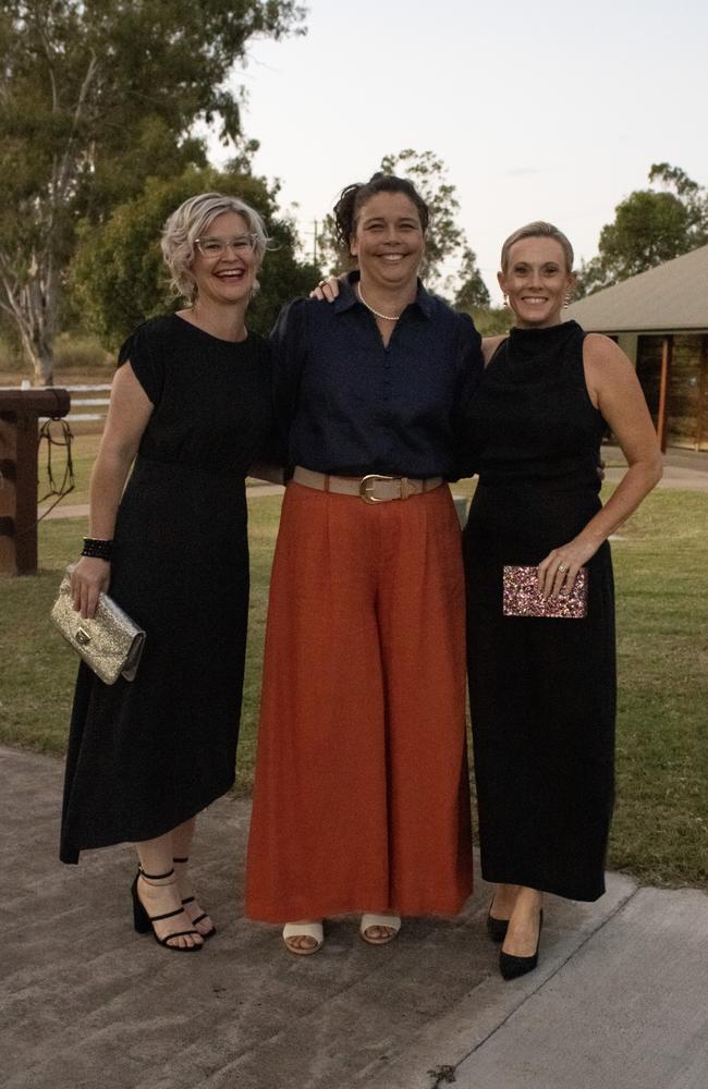 Rhana Lindley, Lauren Coward and Trudie Payne at the Dusk Til Dust long table dinner.