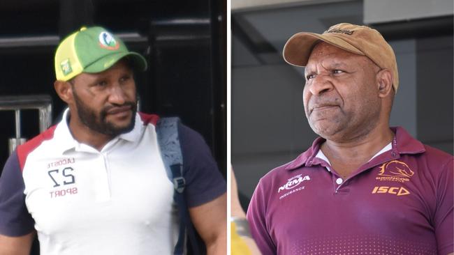 Police allege Michael Moses, 31, (left) and Michael Numdi, 49, (right), were involved in an altercation with Mike Katui, 26, at Gatton in 2023 which almost killed the young man.