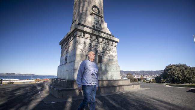 Garry Ivory, nephew of Teddy Sheean. Sheean was recommended by the Prime Minister to be awarded a posthumous Victoria Cross. Picture: LUKE BOWDEN