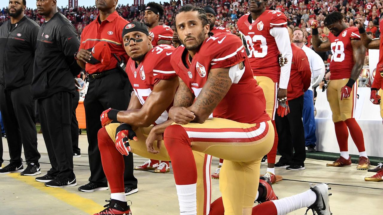 Former NFL star Colin Kaepernick, who launched kneeling protests during US national anthems to protest police brutality and racial injustice, will be the subject of a six-part series. (Photo by Thearon W. Henderson / GETTY IMAGES NORTH AMERICA / AFP)